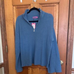 NWT Edikted Amour High Neck Oversized Zip Sweater